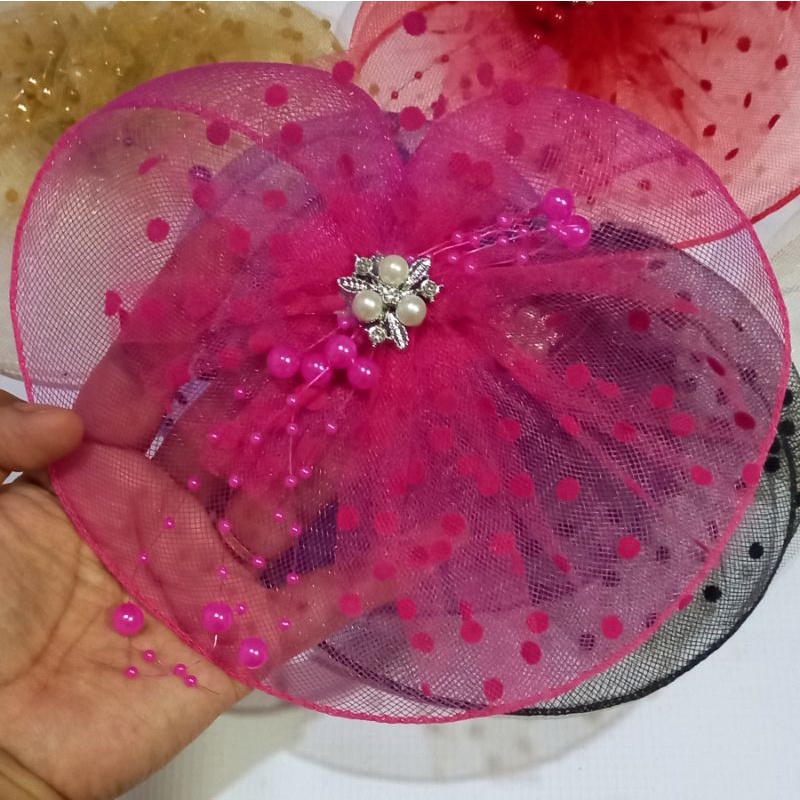 Jepit Jala Fascinator 3Mutiara-HeaJedpiece Pesta Wedding