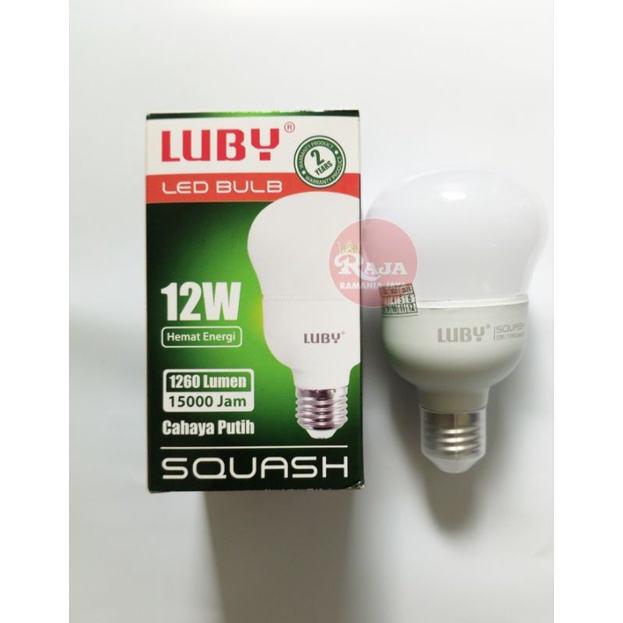 Lampu LED Super Terang 12 Watt Luby Squash SNI