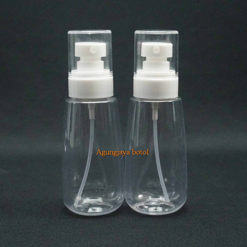 Botol Facemist 100 Ml Oval Pet / Botol Plastik /  Botol Kosmetik / Botol Facemist / Botol Bodymist /