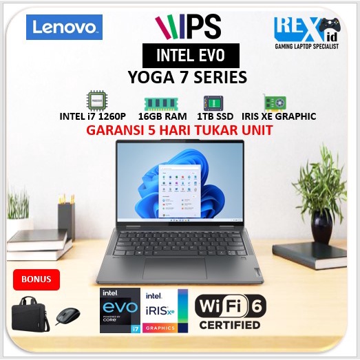 Laptop LENOVO YOGA 7 i7 1260P 16GB RAM 1TB SSD