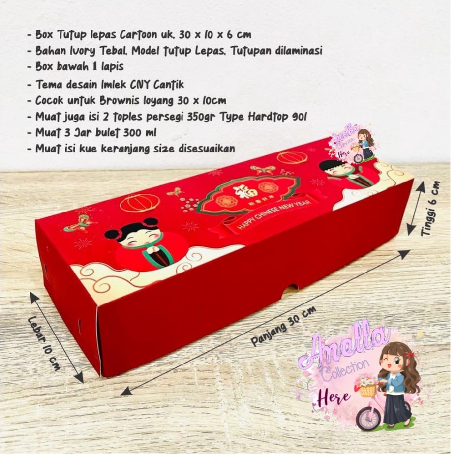 

Box Brownis uk. 30 x 10 x 6 cm tema Imlek CNY 2023
