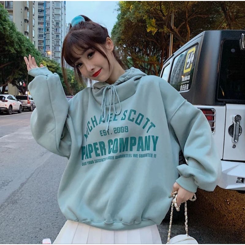 S - XXXXXL(6XL) Hoodie PAPER COMPANY BIG SIZE Sweatshirt Michael Scott Brown Dusty Pink Grey Denim Korean Loose Long Sleeve Harajuku Style StreetWear Fashion Pria Wanita Jumbo XXL XXXXL 4XL 5XL