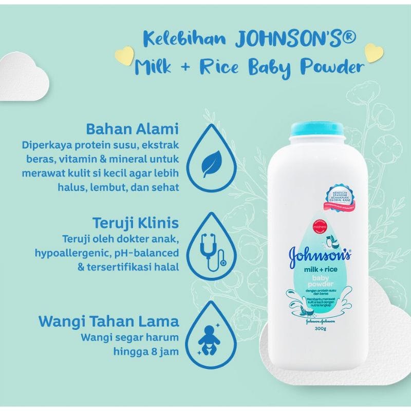 JOHNSON'S BABY Powder / Johnson's Bedak Tabur Bayi Arjuna