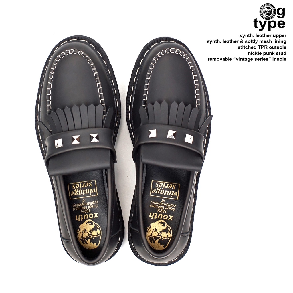 stud vintage black - loafer xouth