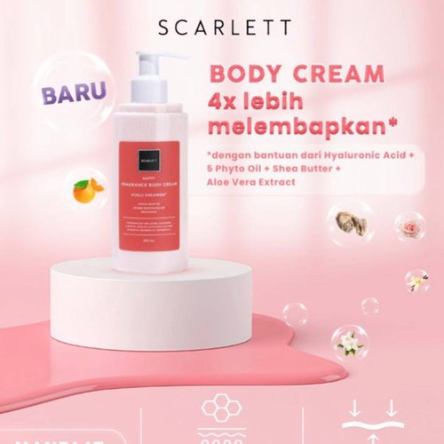 BODY LOTION PEMUTIH SCARLETT BODY CREAM 300ML BPOM ORIGINAL BC HAPPY