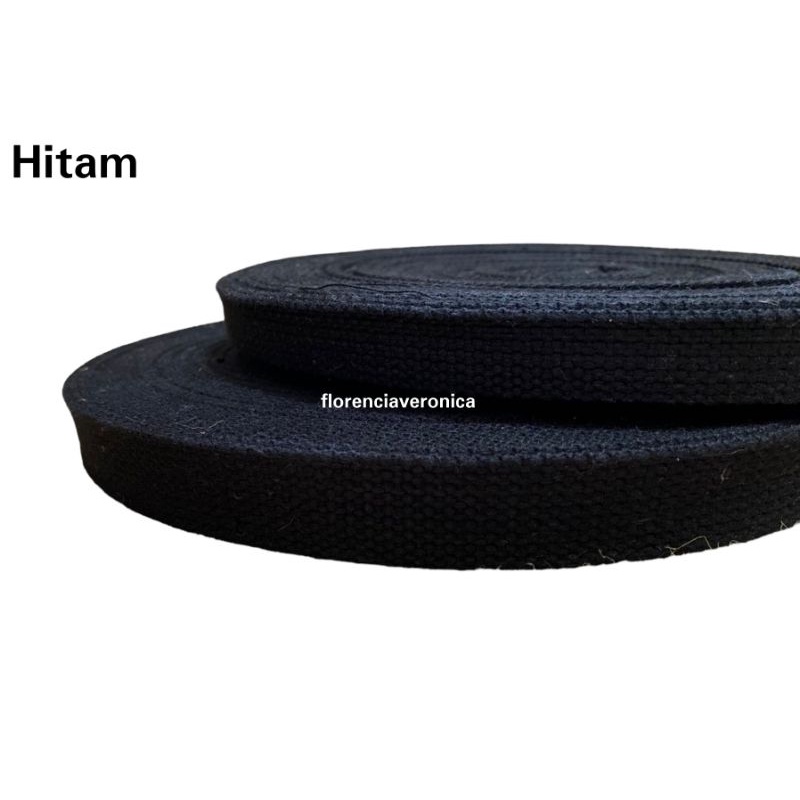 Webbing Katun Hitam Meteran