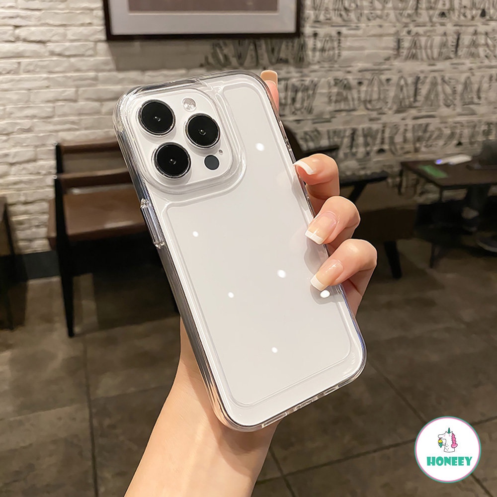 Soft Case TPU Transparan Shockproof Untuk IPhone 14 13 12 11 Pro Max X Xs Max XR 8 7 Plus