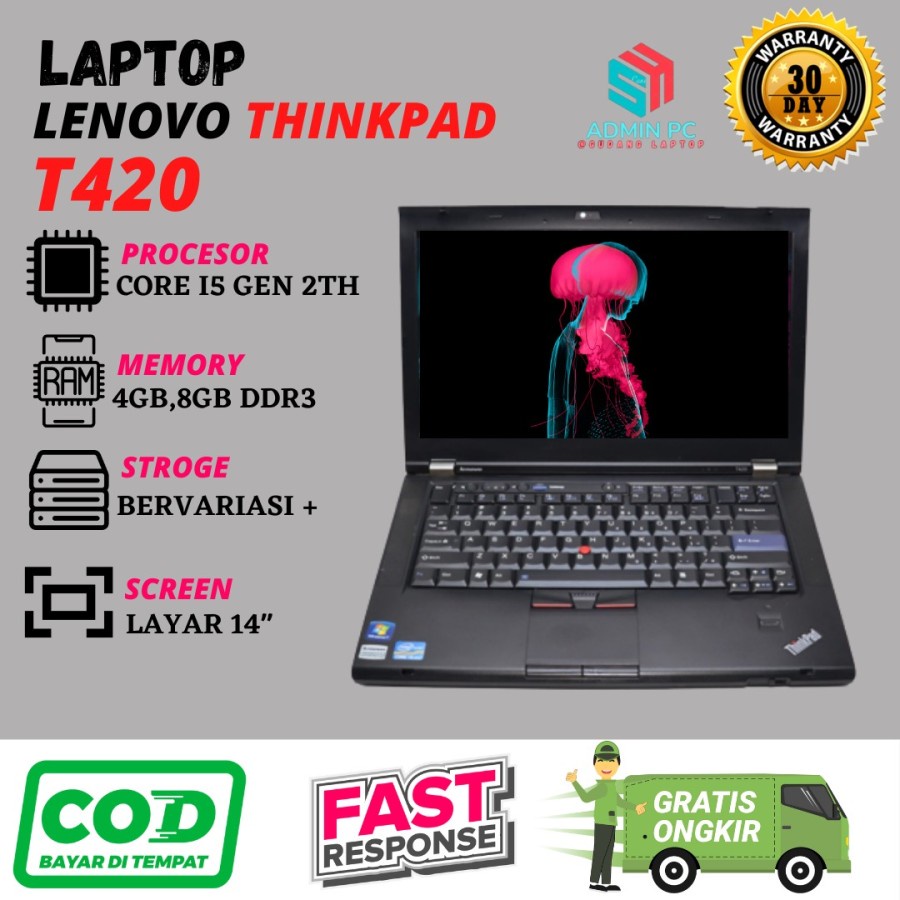 lenovo thinkpad T420 core i5 gen 2 ram 8gb / ssd 128gb