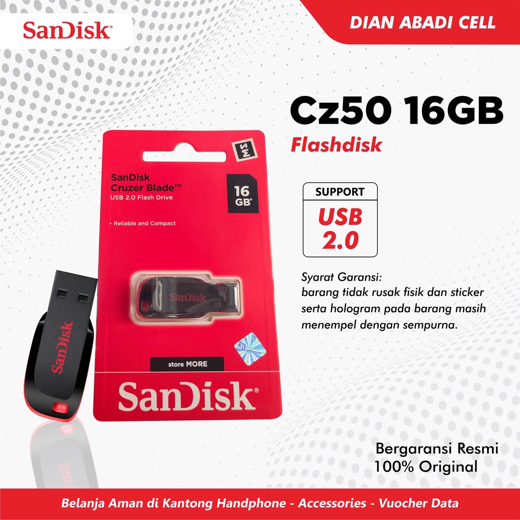 Flashdisk SanDisk CZ50 16GB