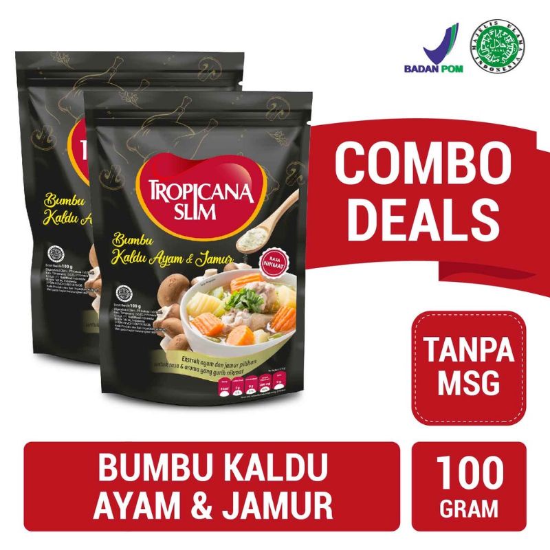 

COMBO DEALS [Tropicana Slim Bumbu Kaldu ayam jamur]