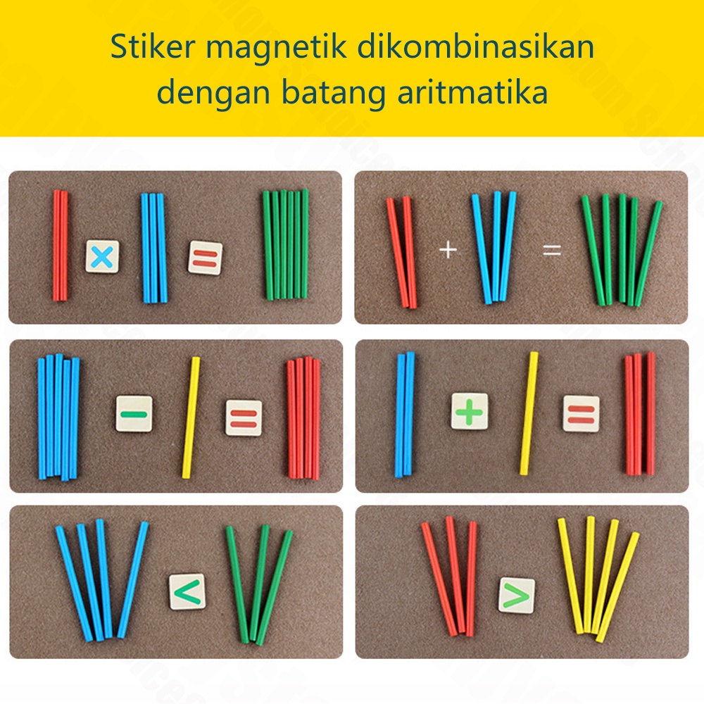 Halo Baby Intelligence stick/Stick berhitung/ puzzle stik matematika/Mainan Berhitung Intelligence Stick