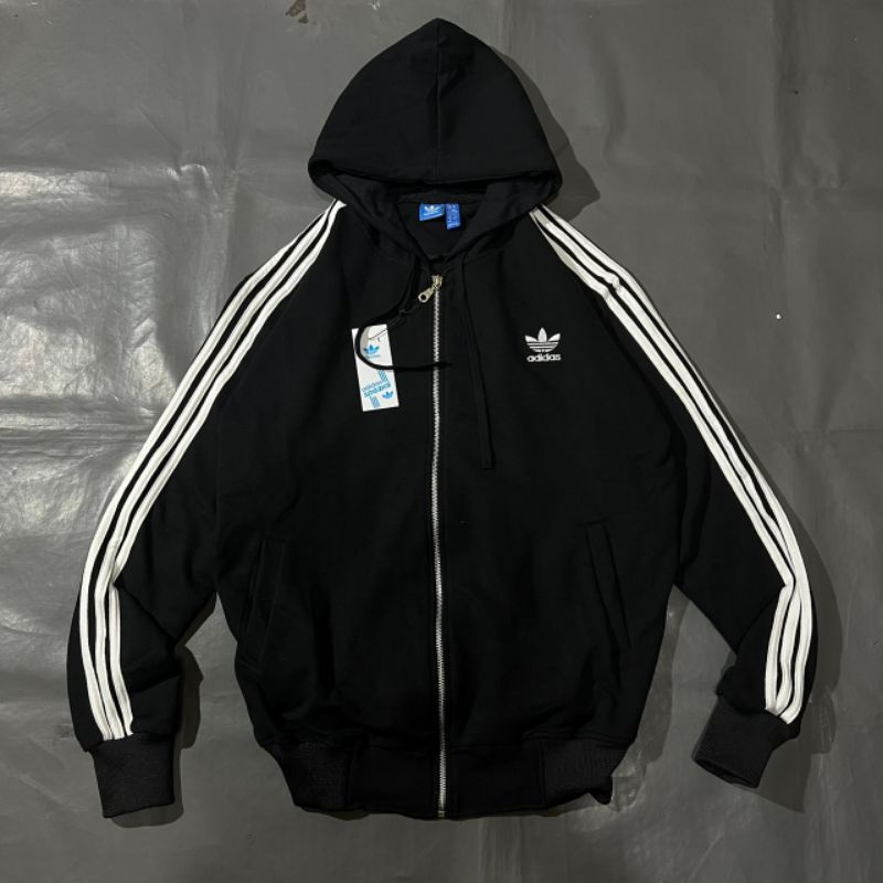 Jaket Zipper Adidas logo bordir