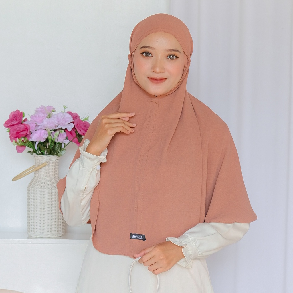 Bergo tali airflow Crinkle. bergo mariam. hijab instan