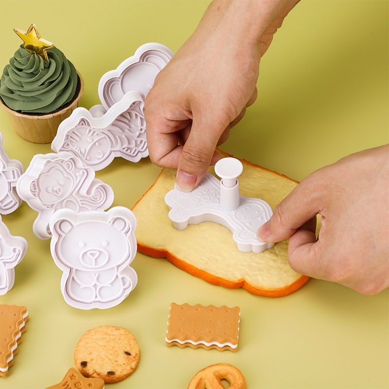 4pcs/Set Cetakan Kue Kering Animal Dinosaurus /Cookies Cutter Hewan Dino Hampers Birthday Lebaran Dino/Pemotong Kue