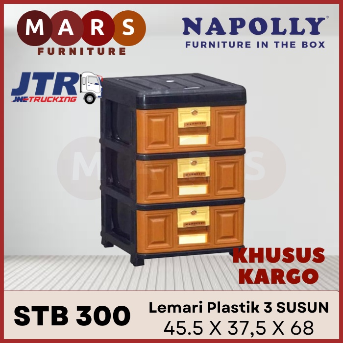 Lemari Plastik / Lemari 3 Susun / Lemari Serbaguna / Laci Serbaguna / Lemari Pakaian / Excel / Napol