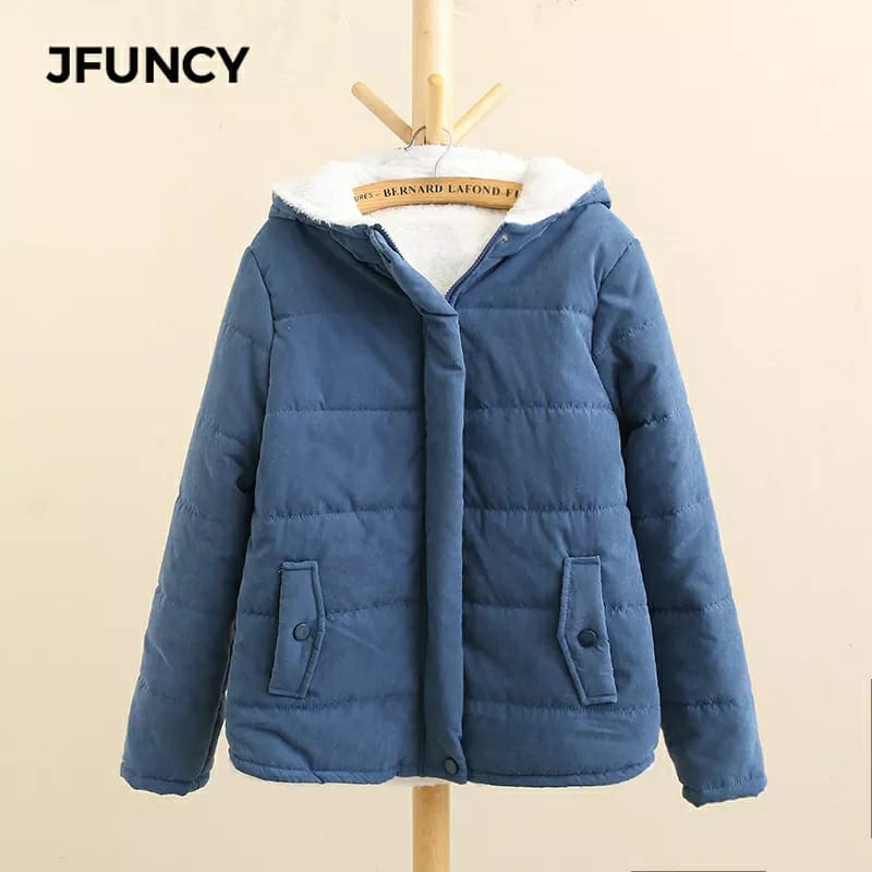 2023 Jaket Winter Wanita / CEWE Jaket Musim Dingin HOODE / Jaket Tebal / Jaket Bulu