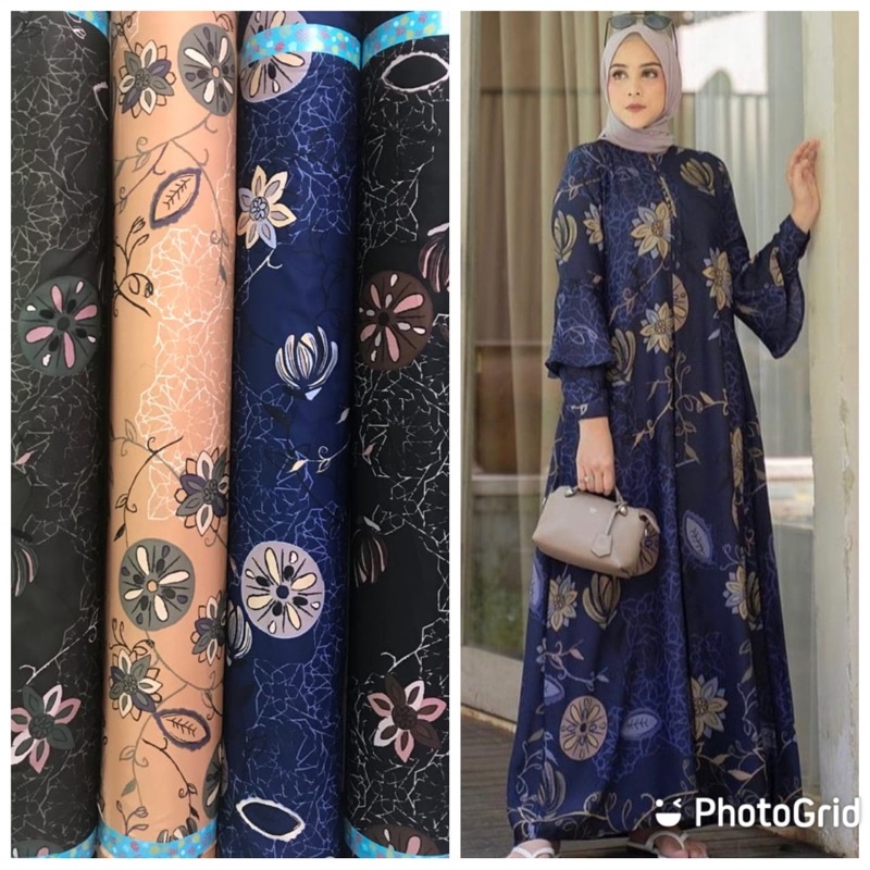 Kain Maxmaraaa printing / Hamra / bahan gamis seragam / kain eceran meteran murah / diort silk