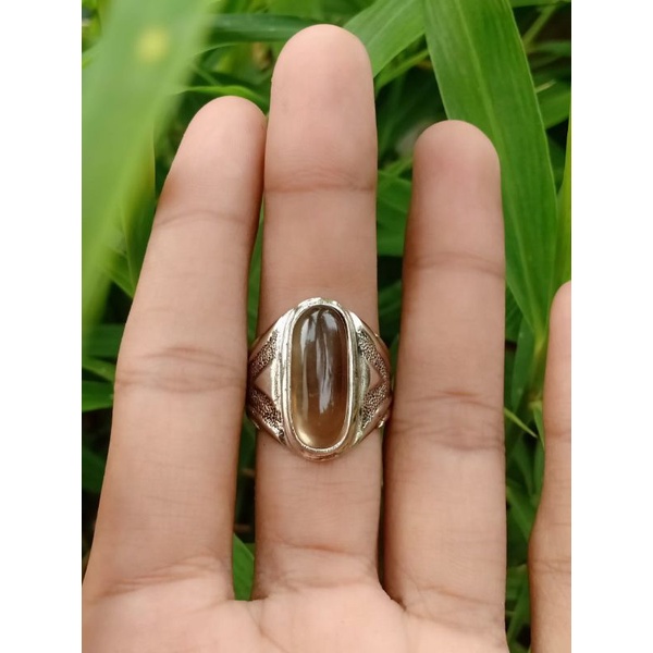 cincin akik batu bio solar padang asli / cincin bio solar padang model memanjang