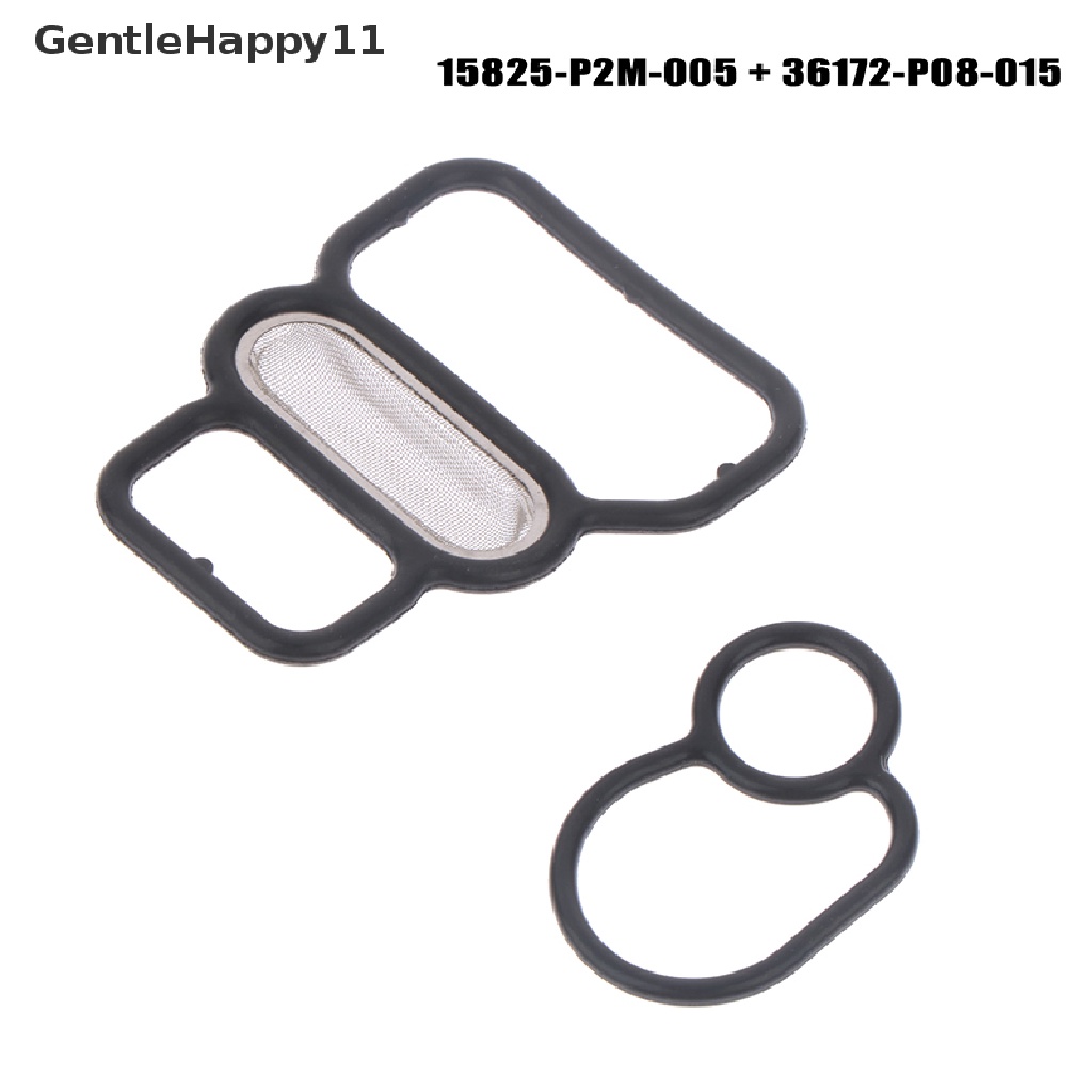 Gentlehappy 1Set 15825-P2M-005/36172-P08-015 Kit Gasket Solenoid Vtec Kompatibel Dengan 1996-2005 Civic D16 D17 VVT Solenoid Valve Gasket Filter id