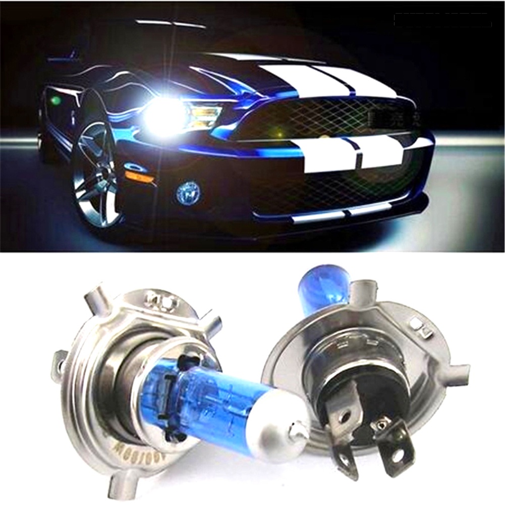 [SM] 2pcs H4 12V 100/90W P43T Super Terang Lampu Halogen Mobil Headlight Bulb Lamp