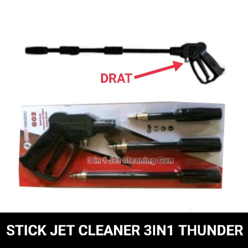 STICK / SELANG JET CLEANER / CUCI MOBIL 3IN1 THUNDER BEST QUALITY