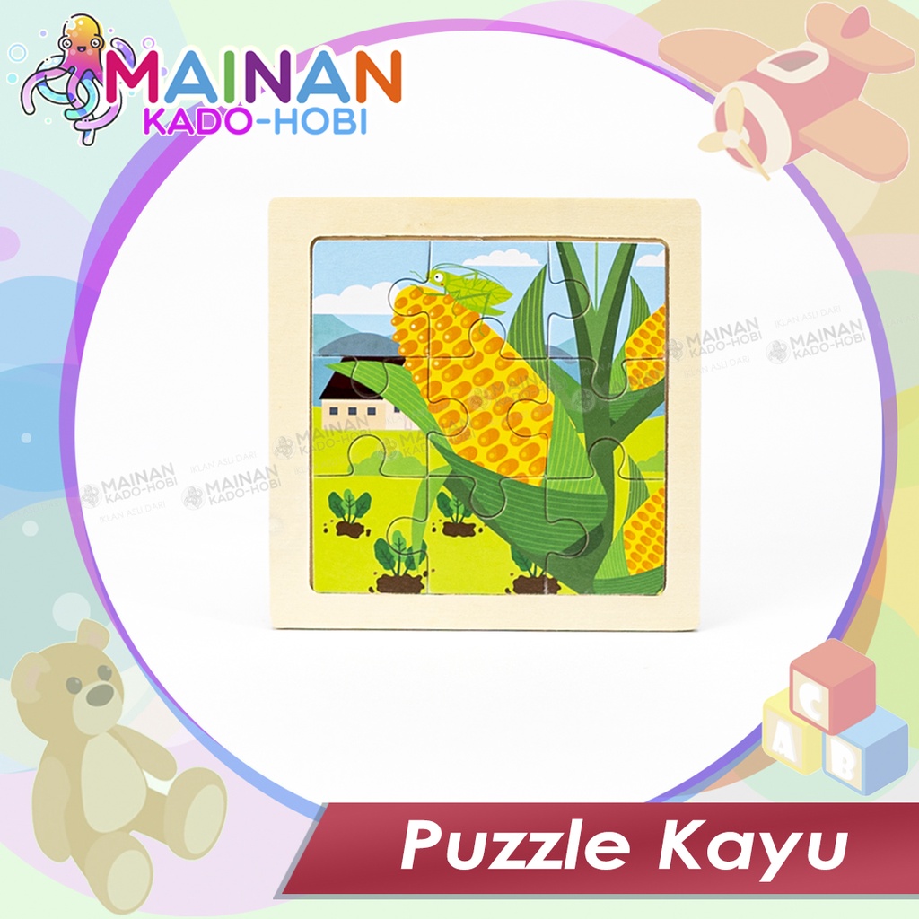 MAINAN ASAH OTAK SUSUN WOODEN PUZZLE TOYS ANAK LAKI PEREMPUAN