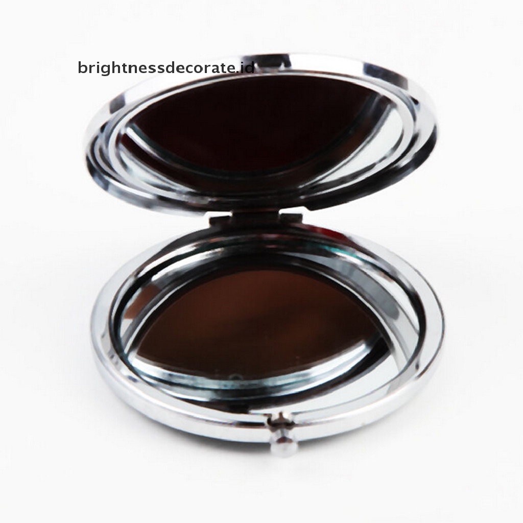 [Birth] Cermin Rias Logam Pembesar Lipat Portabel Cewek Double Side Compact Mirror [ID]