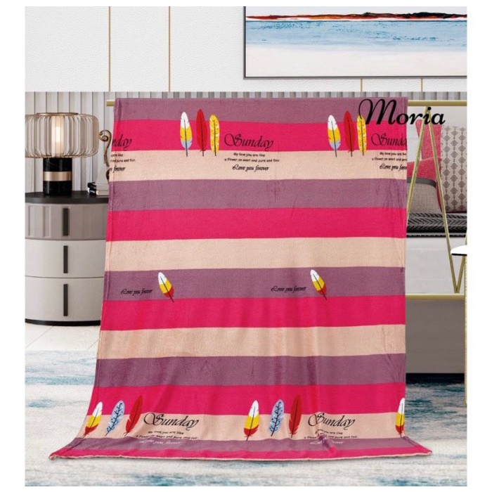 Selimut karakter Lembut Uk 140x190 motif dewasa terlaris part 1 - pink sunday R9D5 ELEGAN EXCLUSIVE 