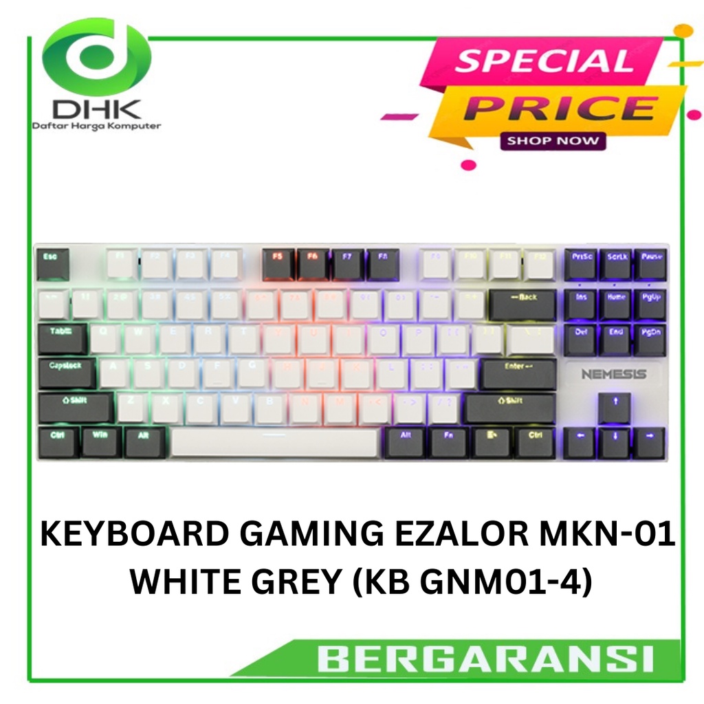 NYK KEYBOARD GAMING EZALOR MKN-01 WHITE GREY (KB GNM01-4)