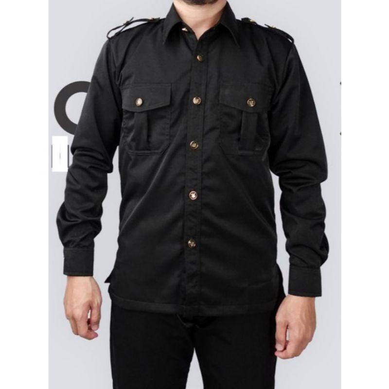 1  stel seragam safari satpam, seragam safari security, seragam safari paspamres murah kualitas original MRAYGIS_STORE.