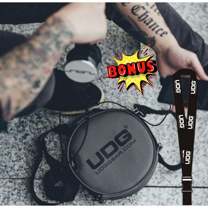 UDG Ultimate DIGI headphone bag + UDG LANYARD BLACK / tas headphone