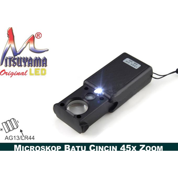 

Loupe / Lupe / Kaca Pembesar Mikroskop Batu Cincin 45X ZOOM Mitsuyama