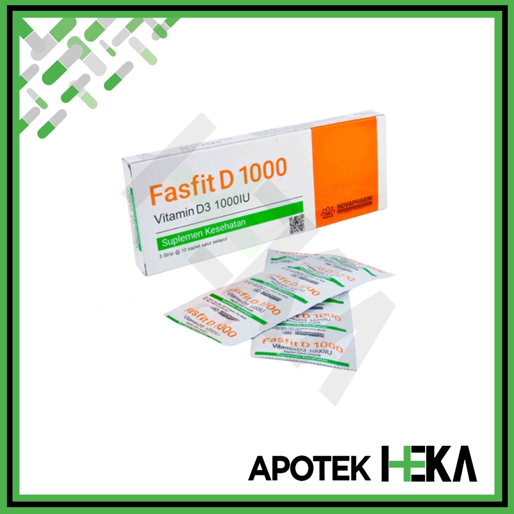 Fasfit D 1000 Box isi 3x10 Tablet - Vitamin D3 1000 IU (SEMARANG)