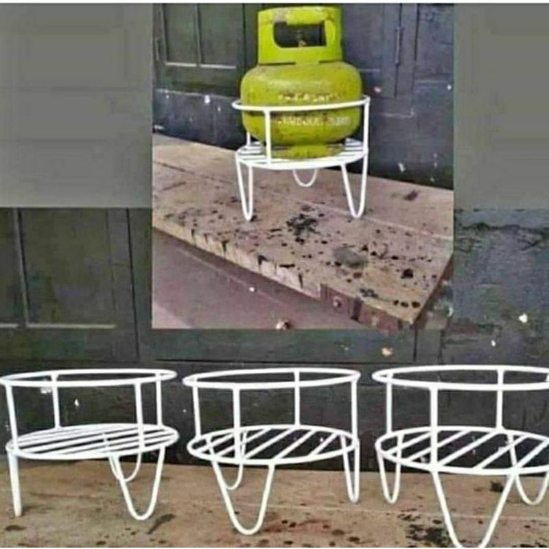 tatakan dudukan gas 3kg bahan besi kokoh stylish