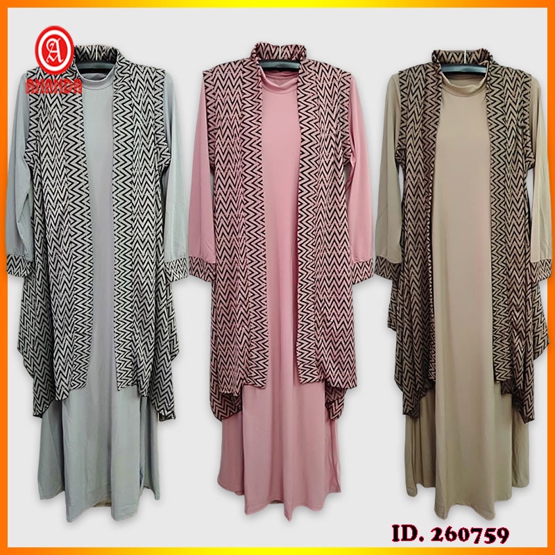 gamis wanita dewasa s & w warna all varian s-xxl