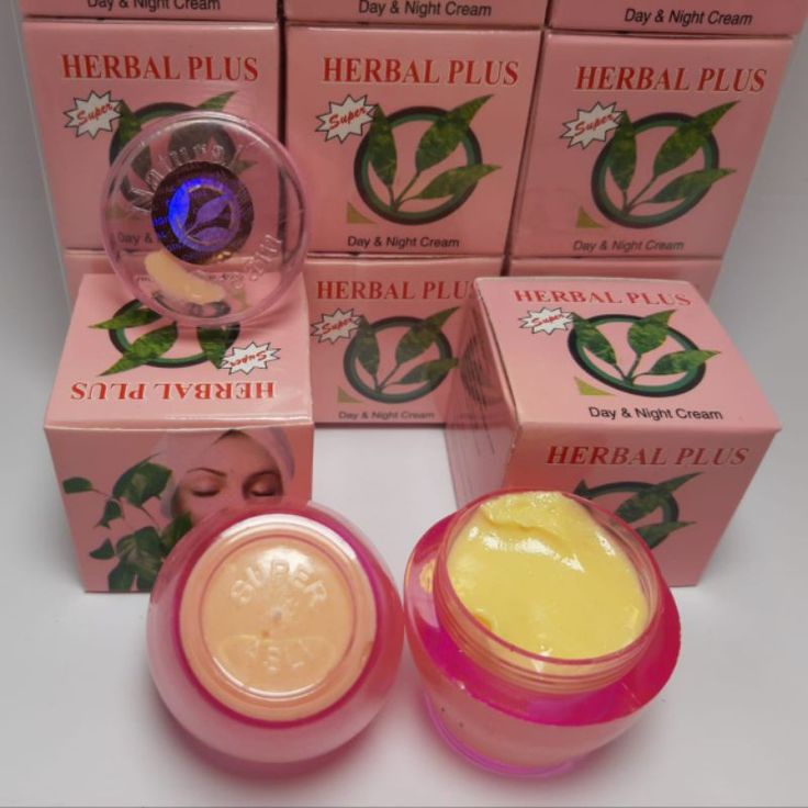 6 PCS - CREAM HERBAL PLUS ORIGINAL - CREAM SIANG MALAM HERBAL PLUS