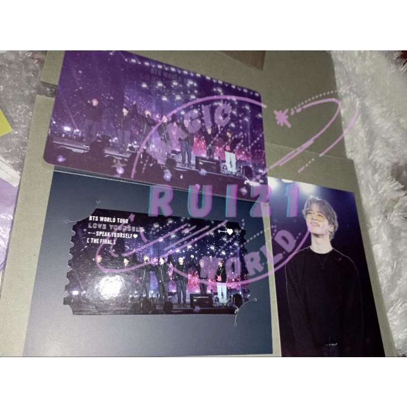 POB BTS Dvd Love Yourself Bluray Photo Lencticular Paper Frame , Ticket set , Postcard Jimin Dvd ly 