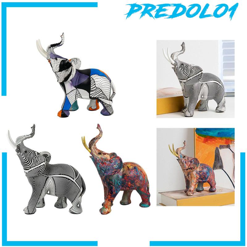 [Predolo1] Pusat Meja Patung Gajah Simple Modern Untuk Dekorasi Rumah Desktop