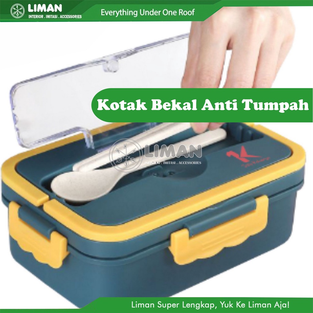 Kotak Bekal Anti Tumpah / Tempat Makan Bento Set BPA FREE