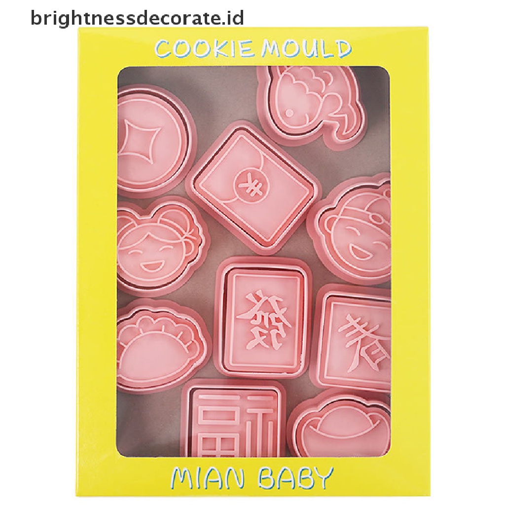 [Birth]8/10Pcs 2023tahun Baru Cina Kartun Biskuit Cetakan Cookie Cutter Baking Mold [ID]