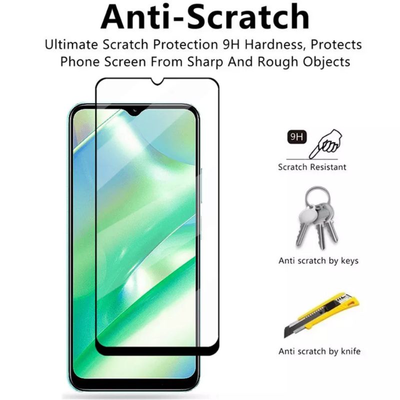 TEMPERED GLASS FULL COVER REALME C33 SCREEN PROTECTOR TEMPERGLASS FILM 9H ANTI GORES