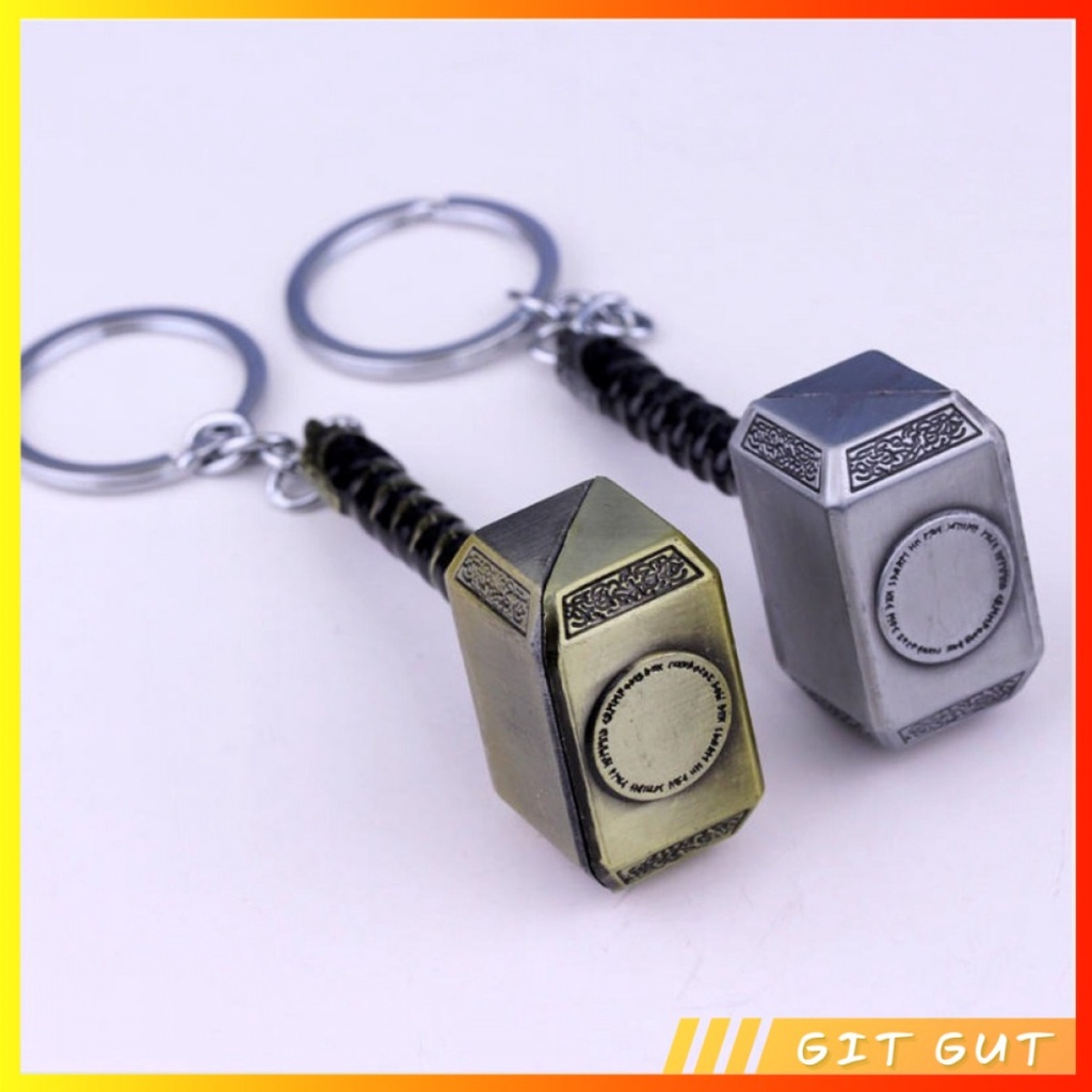 Keychain Gantungan Kunci Marvel Avengers Thor Hammer Mjolnir