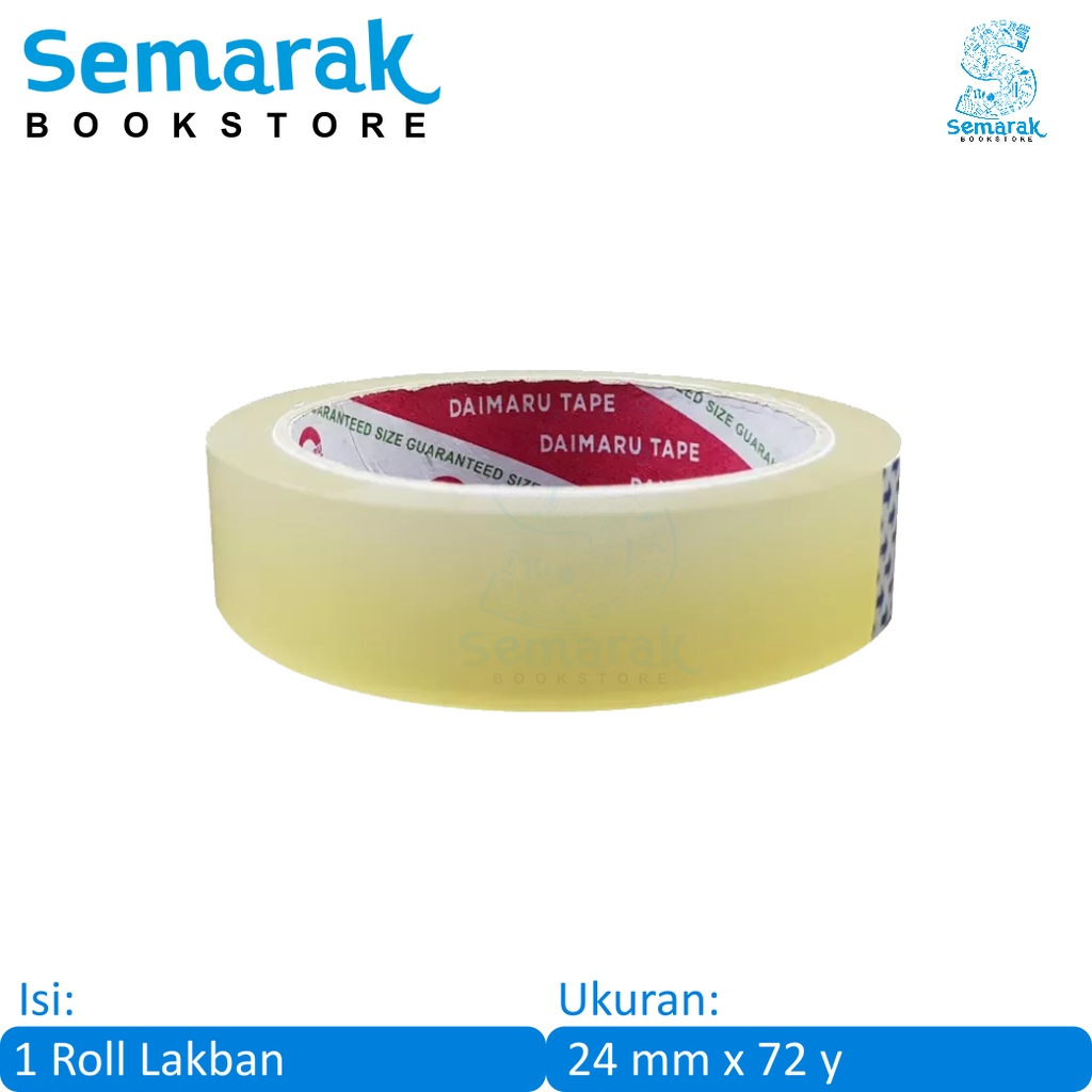 

Daimaru Stationery Tape Lakban Pengemasan 24mm x 72 Yard