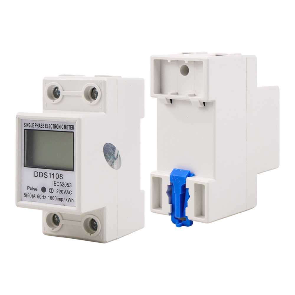 DIANQI Meteran Listrik Digital Din Rail Voltmeter Single-Phase 220 V - DDS1108 - RTNG