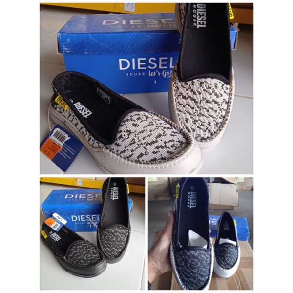 (OBRAL) Sepatu cewek slip on Obral merk diesel house type Lavender