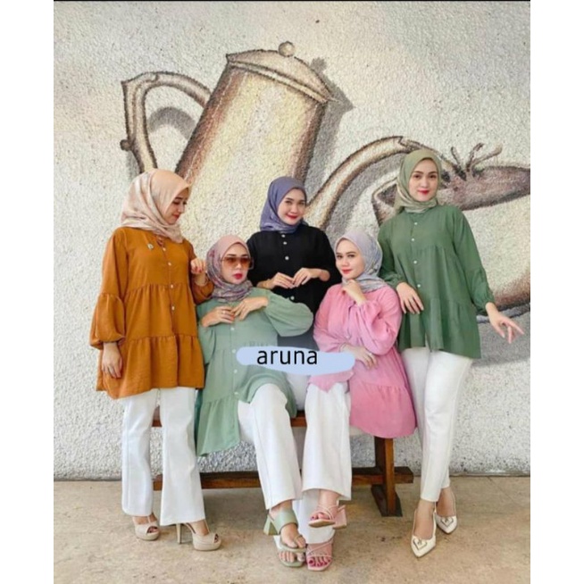 kemeja crinkle / baju crinkle / kemeja modis / kemeja wanita