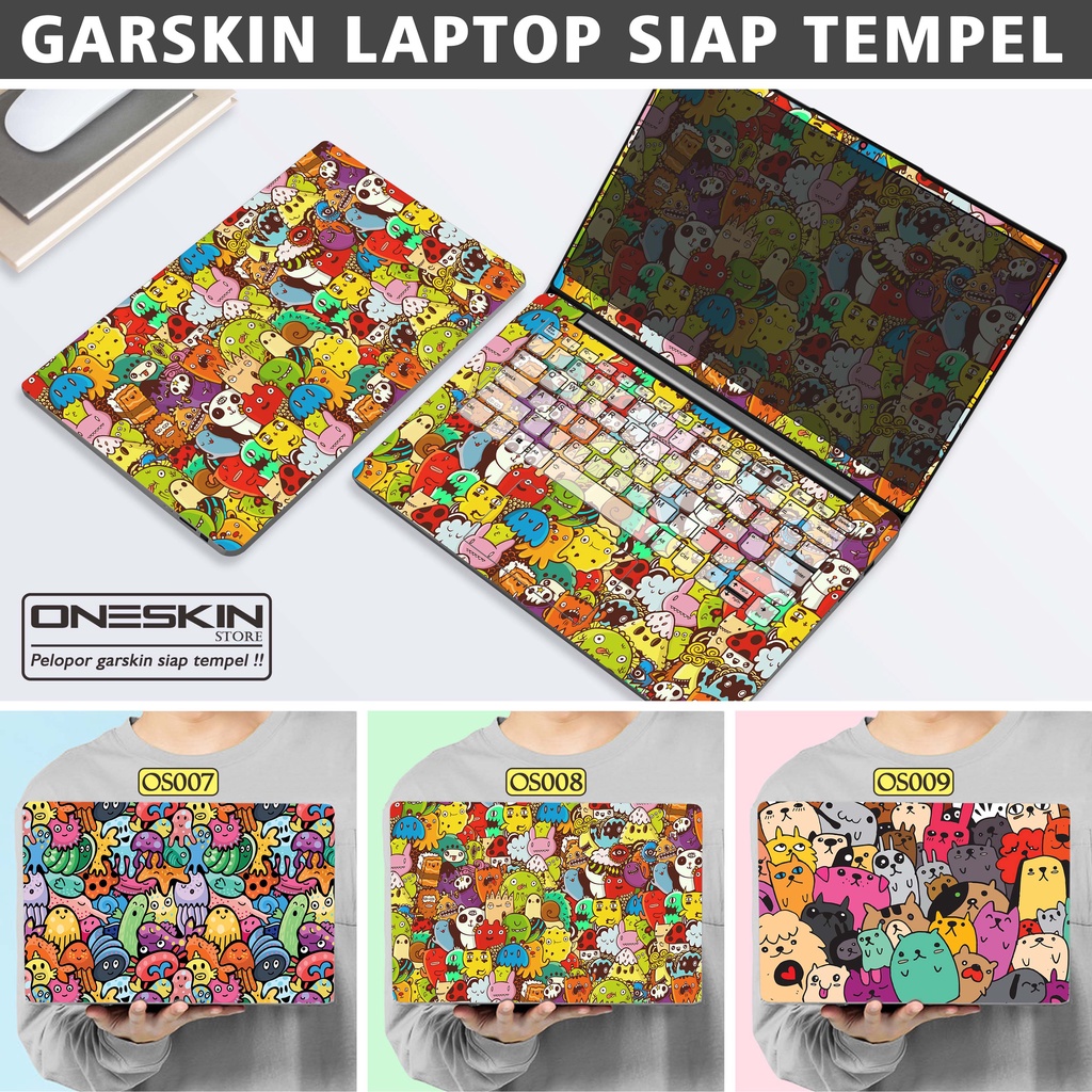 Garskin Sticker Laptop Protector Macbook Full Body Bottom Bezel Palmrest Skin Doodle Art