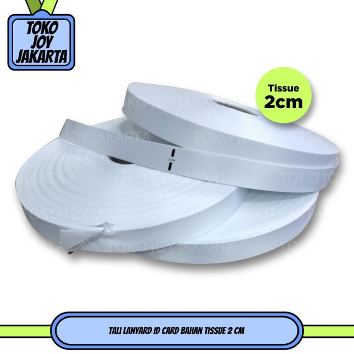 

Tali Tissue 2cm Lanyard ID card Bahan Tissue 2 cm Bahan Id Card JUAL