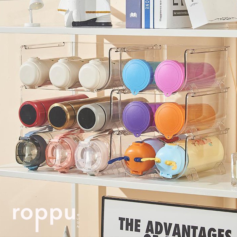 Roppu Storage Box Stackable Bottle Organizer Rak Botol