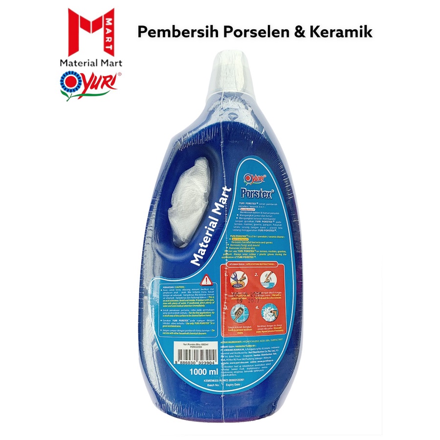 Yuri Porstex 1 Liter | Pembersih Porselen &amp; Keramik 1000 ML | 1000ML | Material Mart